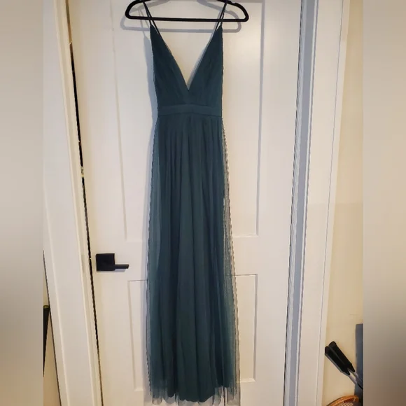 Lulus- Hunter Green Backless Maxi Dress - Picture 6 of 6